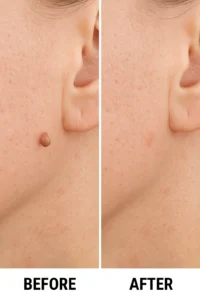 Skin tags removal Chapel House before and after